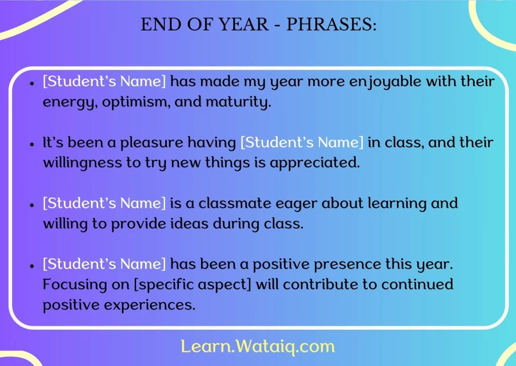 15. End of Year - Phrases