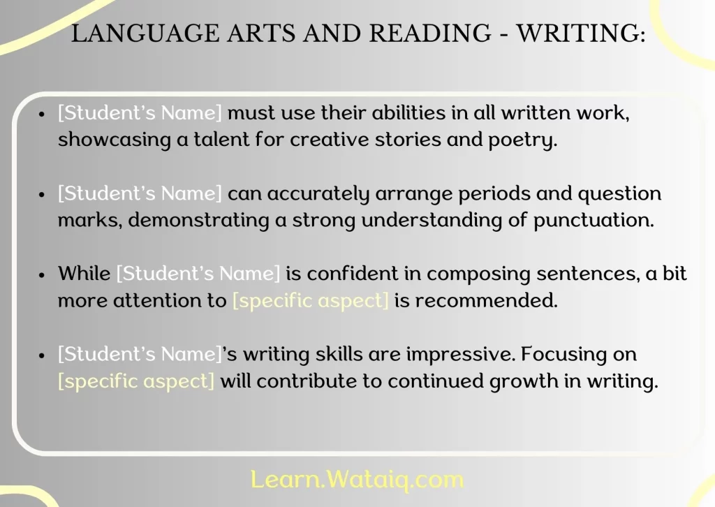 19.Language Arts and Reading - Writing