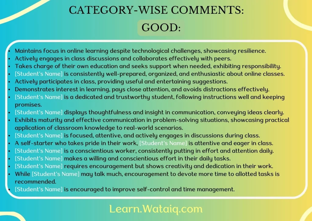 24. Category-wise Comments_good