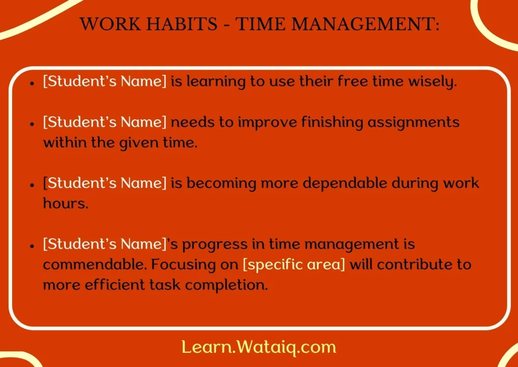 7. Work Habits - Time Management