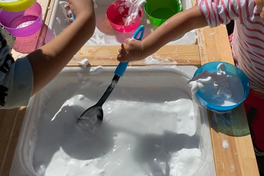 Shaving Cream Fun Bins